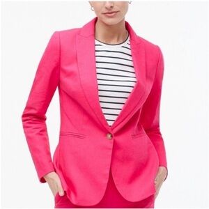 J. Crew Linen Blend Holland Blazer Hot Pink AL222
Size 12